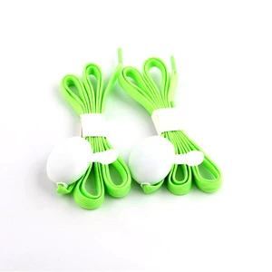 Stock Factory Direct Wholesale LED Light-Up Shoelaces with 3 Modes Night Glow Colorful Woven Night Running Nylon+PP Webbing