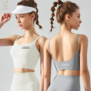 Women's Sport Yoga Top High Elasticity Quickly Dry Cooling Strappy Seamless Fitness Bra Backless Chest Pad Yoga Vest for Running