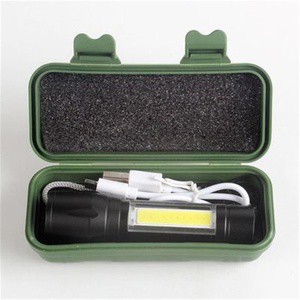 Portable Mini Rechargeable Zoom LED Torch 3 Lighting Modes Small Camping Light