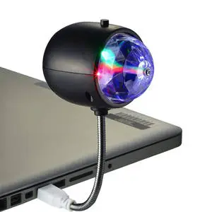 Portable Mini USB LED Disco Light Magic Stage Light Customized Color Customized Logo ABS Material Mobile Phone Accessories