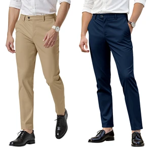 Gingtto Solid Color Casual High Fashion Streetwear Slim Fit Chino Pants Men