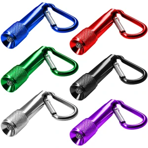 LED Keychain Flashlight with Carabiner Mini Aluminum Flashlight Keychain for Camping Hiking Travel EDC Fishing