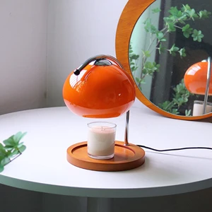 Retro Bauhaus 4 Brightness Spherical Glass Wax Melt Warmer Lamp For Living Room With Non Slip Base