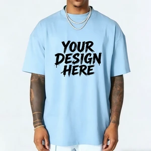 Vintage Oversized Heavyweight Streetwear T-shirt Blank Custom Logo260gsm Drop Shoulder Premium Cotton Men Women Tee Shirt