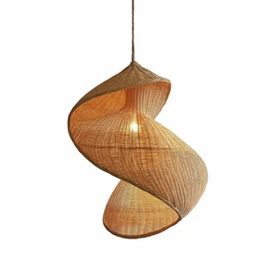 Bamboo Lightweight Modern Pendant Lamp Handmade Durable Lightweight Pendant Lamp for Living Room & Any other places
