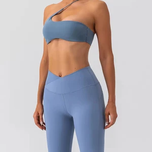 Women's Gym Fitness Yoga Sets Reversible Breathable Plus Size Solid Two-Piece Sportswear Yoga Suit