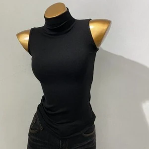 Women's Black Summer Sleeveless Casual Breathable Quick Dry Tank Top Loose Fit Plus Size 100% Cotton