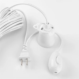 E26 E27 Socket Lamp Holder Hanging Power Cord 1.8M Length Wire With Power Switch and US EU Plug for Indoor Home Lights