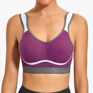 New Design Girls Sport Bra with Eco-Friendly High Support Front Logo All Sizes Colors Available for Gym Fitness Workout Running
