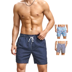 Hotsell Quick Dry Waterproof Swimwear Pockets String Waist Beach Short with Inner Mesh Swim Board Shorts Men's 6'' Surfing Trunk