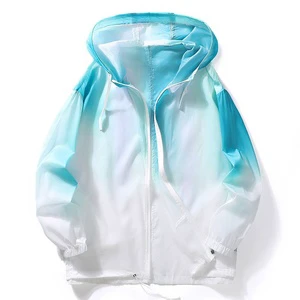 Summer Sunscreen Clothing Ultra-thin Breathable Anti-UV 100% Polyester Zipper Closure Fishing Clothes Sun Protection Jackets