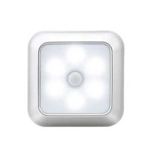 Smart Home Induction 6 LED square Led Cabinet Light Motion Sensor Light Night Light with Magnetic