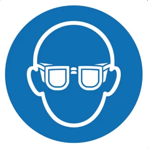 Wear eye protection Aluminum 270x270mm