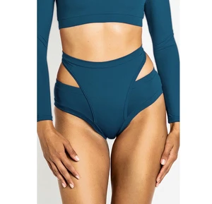 Plus Size Fitness Shorts for Pole Dancing in Ocean Blue and Black