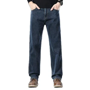 Wholesale Plus Size Men's Jeans Custom Classic Slim Straight Leg Skinny Jeans Ready to Ship Fashion Casual Denim Print