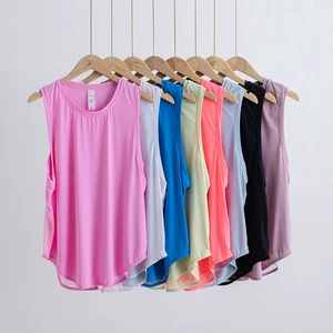 Vest Running Tops Cover-up Women's Sleeveless Sport T-shirt Yoga Dance Top