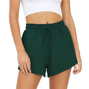 Custom Women's High Waisted Elastic Waist Biker Shorts Plus Size Breathable Workout Cotton Blend Wholesale