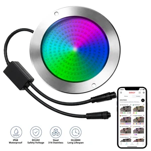Gouly Support OEM ODM RGBW Flush Mount Underwater Lamp LED Pool Lights Under Water Swimming With Wifi Control