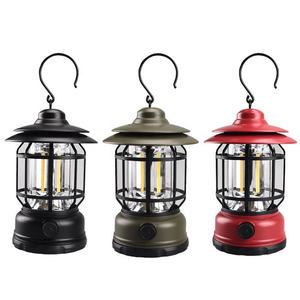 USB Rechargeable Waterproof Portable Camping Light 4 Modes Dimmable Tent Lamp for Outdoor Use