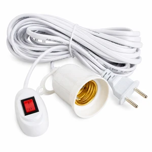 Lamp Bases Universal With Switch Led Bulb Socket Adapter E27 Screw Lamp Holder Accessories Tools Two Plugs Suspension