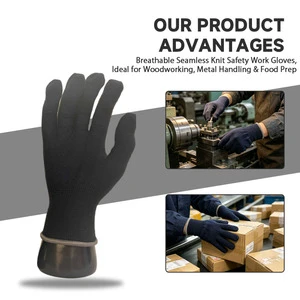 Source Supply Polyester Terry Working Gloves Breathable Anti Static Safety Gloves for Cleanroom Inspection