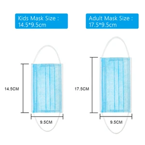 Breathable Disposable 3 Layers Face Mask Non Woven Face Protective 3 Ply Mask