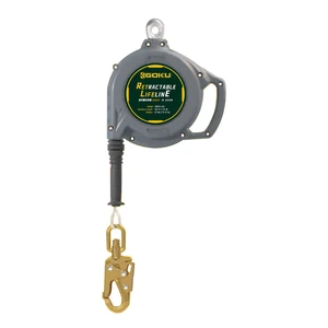 50ft Durable Self-Retracting Lifelines ANSI Standard Anti-Fall Device Handle Fall Arrester Stainless Steel D-Ring 150kg Capacity