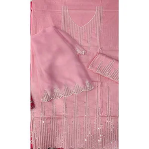 Women Casual Wear Cotton Reversible 3-Piece Unstitched Traditional Embroidered Suit Set for Summer Diwali Daily Wear