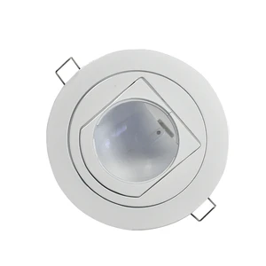 Round Embedded White Black Adjustable Angle LED Spot Down Light Frame COB Gu10 3W 5W 6W 7W 9W Ceiling Lamp LED Downlight Housing