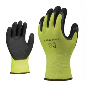 Anti-Slip Wear-Resistant Anti-Oil Grip Safety Gloves Latex Coated Finger Protect Seamless Knit Industrial Work Gloves