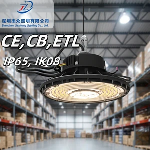 JZ Lighting 5-Year Warranty UFO High Bay Light 100W IP65 6000K 150lm/w for Warehouse-Factory
