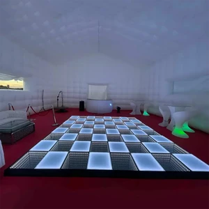 Wireless RGB 3D Effects LED Full Color Dance Floor DJ Club Infinity Mirror Illusion Glowing LED Dance Floor