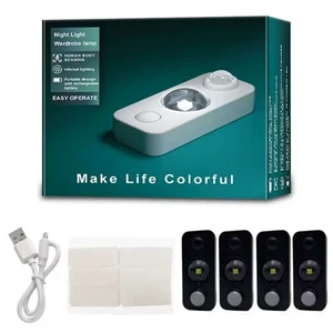 Smart LED Motion Sensor Lights ABS Battery Powered Wireless Energy Saving Modern Design for Cabinet Closet