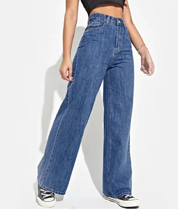 2025 Mid Waist Regular Fit Straight Denim Jeans Men Oversized Long Trousers Streetwear High Street Style Plus Size