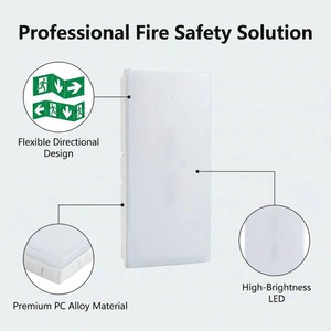 Ceiling Hanging Double Sided White LED IP20 Emergency Exit Sign Hotel Mall Office Hospital Rechargeable Fire Light Indicator
