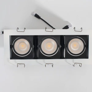 Hotel Club 18w 30w Recessed Rectangle Adjustable Fixture Flashing Strobe Narrow Trim Black Ceiling Grille Light