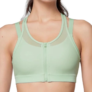 Plus Size Available Sporty Style Women's Sports Bra Front Breathable Quick Dry Medium Support Spandex/Nylon High Stretch Yoga