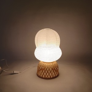 Eco-Friendly Modern Paper Floor Living Lamp with Bamboo Base E14/E26 Bulb Base Warm White Light
