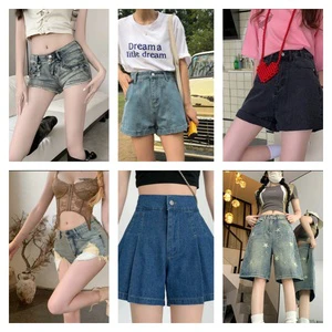 Wholesale Sexy High Waisted Women's Denim Shorts Fashionable Casual Slim Fit Summer Denim Shorts Randomly Shipped