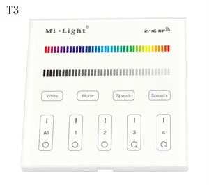 Strip Light 2.4G 4-Zone Smart Touch Panel Led Dimmer Dimming T3 Adjustable Brightness Miboxer Led Controller Dimmer 300w