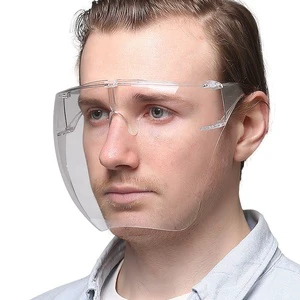 Full-Face PC Protective Mask Splash-Proof Anti-Fog Integrated Clear Visor Isolation Goggles Kitchen Stir-Fry Face Shield