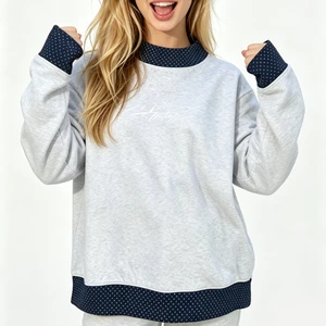 Trend Basic Women Mock Neck Sweatshirt Loose Relax Fit Daily Wear Casual Tops