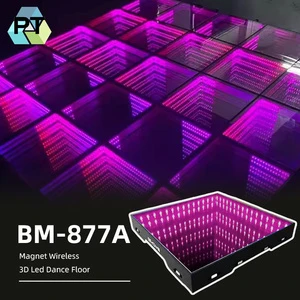 Luxury Outdoor Interactive LED Dance Floor 3D Infinity Tiles With Pixel Light Display Used For Sale