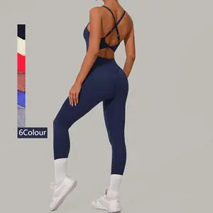 Gym Sportswear Hollow Out Jumpsuit Activewear Yoga Breathable Fitness Jumpsuit Sleeveless Rompers Women Jumpsuit