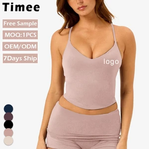 Halter Yoga Vest Running Sports Vest Backless Shock-absorbing Outdoor Fitness Top For Women