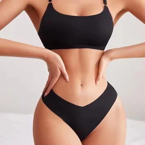 High-quality Lace Lingerie With Steel Rims Gathered Women's Seamless Underwear Bras And Thong Sets Sexy Lingerie Sets