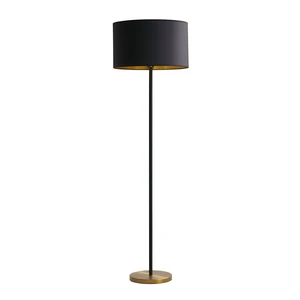 Metal Floor Lamp Minimalist E26 Black Drum Shade Aluminum Base LED 2700K Warm White Residential Indoor Lighting