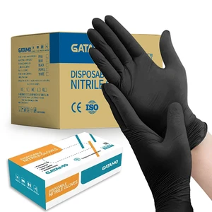 SN034 Food Grade Bulk Disposable Nitrile Gloves Powder-Free Clear Anti-Slip Water-Proof Durable ISO Certified Examination Gloves