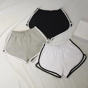 Women's High Waist Knit Breathable Tummy Control Yoga Shorts Spandex/Cotton 340g Quick Dry Plus Size 2025 Summer Beach Outfit