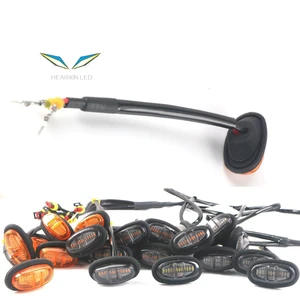 Car Grid Grille Small Yellow Light Red and White Lights LED Decoration Warning Light Pickup Haze Lamp for Offroad Custom LED